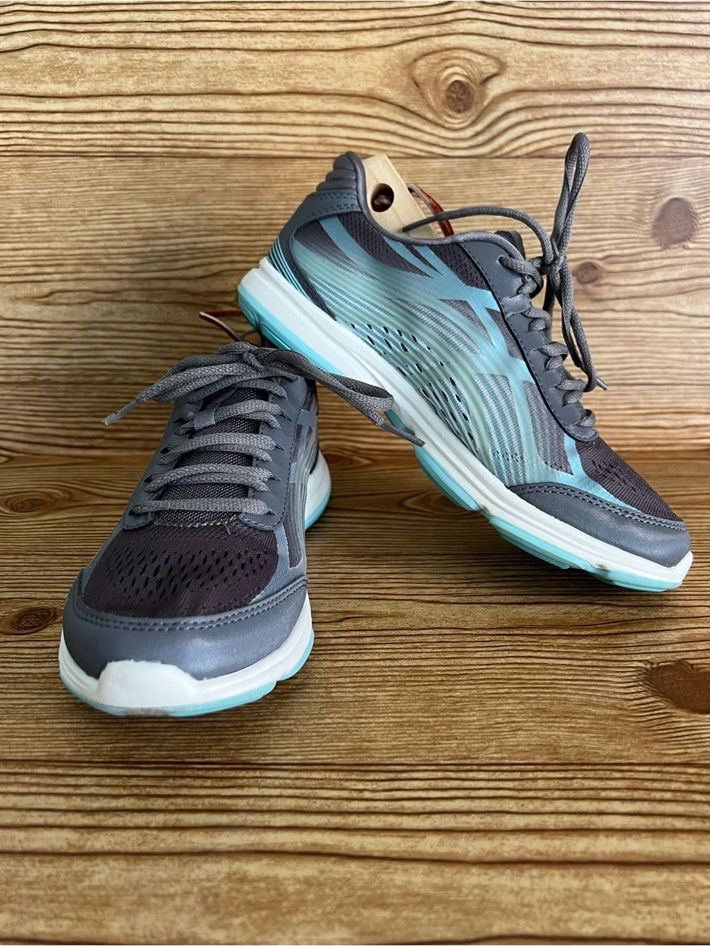 Ryka Devotion Plus 3 Women's 8M Gray Blue QT Grey Mesh Fitness Walking Shoe